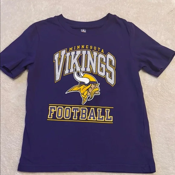 NFL Minnesota Vikings Purple Yellow Short Sleeve Tee - Picture 1 of 3